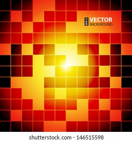 Red and orange squares abstract background. RGB EPS 10 vector illustration