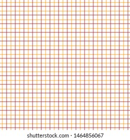 Red and Orange Tattersall Check Pattern. Men's Shirt Fashion Textile Fabric. Repeating Tile Plaid Pattern.