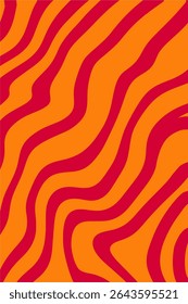 Red and orange trippy background with flowing abstract lines. Perfect for urban artwork, digital design, and edgy visual projects.