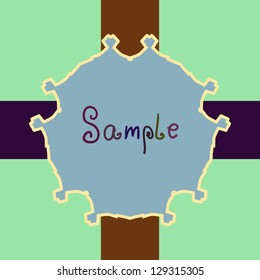 Red Orange Vector ornate frame with sample text. Perfect as invitation or announcement. Background pattern is included as seamless. All pieces are separate. Easy to change colors and edit.