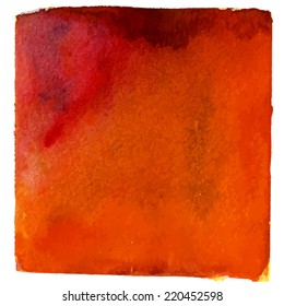 Red Orange Watercolor Background