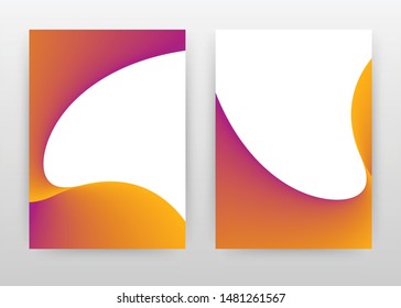 Red orange waves design for annual report, brochure, flyer, poster. Isolated orange red waves background vector illustration for flyer, leaflet, poster. Business abstract A4 brochure template.