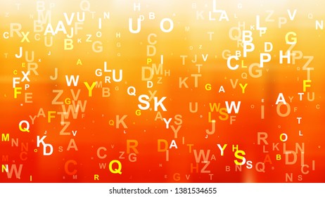 Red Orange and White Letters Background Vector Image