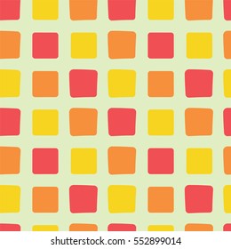 red, orange and yellow abstract round square pattern. colorful background