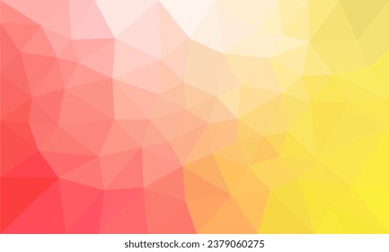 Rot-orangefarbener und gelber Hintergrund mit quadratischem Dreieck und geometrischem Muster.hellPoly-abstrakte Hintergrundtextur