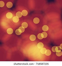 red orange yellow colored bokeh vector design