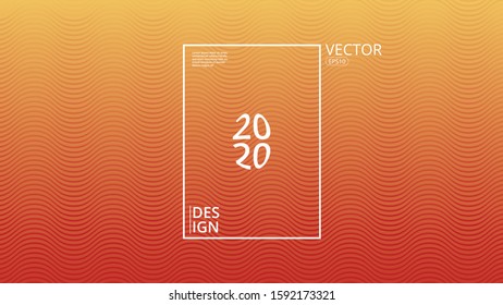 Red Orange yellow Minimal covers design. Colorful gradients. Future geometric. Eps10 vector. Zigzag halftone lines wave stripes backdrops. Multiple lines cool gradient texture backgrounds.