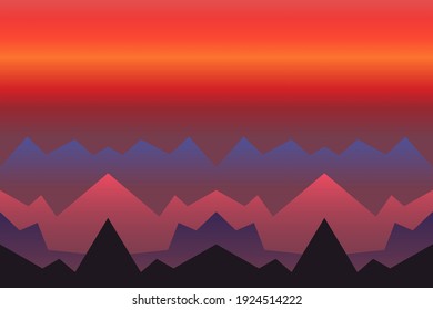 Red Orange Yellow Sun Set Sky Stock Vector (Royalty Free) 1924514222 ...