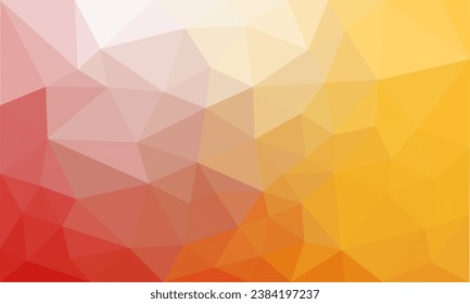 Fondo de los triángulos rojo y amarillo, textura de fondo abstracta de fondo de baja intensidad de poli.