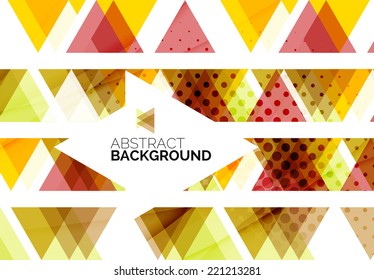 Red, orange, yellow triangles. Web abstract background