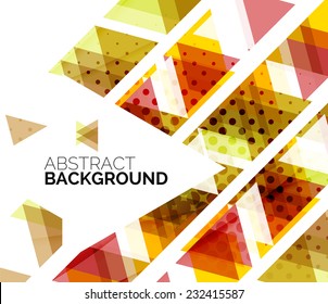 Red, orange, yellow triangles. Web abstract background