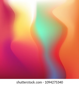Red, orange, yellow, turquoise - glowing colours - blurred gradient mesh background