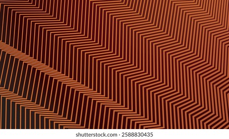 Red orange zig zag stripes lines abstract background for backdrop or presentation