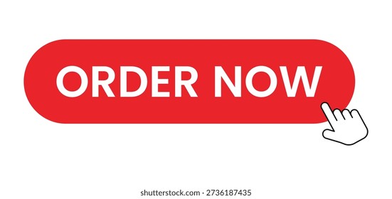 A red 'order now' button with a hand cursor suggesting immediate purchase or action.