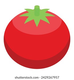 Red organic tomato icon isometric vector. Nutrition food. Medical diet