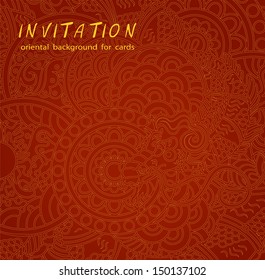 red oriental background for cards