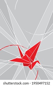 red origami background, perfect for wallpaper and miscellaneous designs.