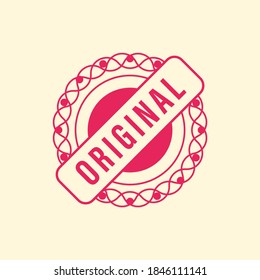 Red Original grunge stamp. Premium vector