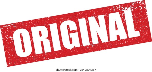 Red Original Rubber Stamp in Reverse Grunge Vector in Sharp Border, Transparent Background - Powered by Shutterstock - Get 15% off with code: PIKWIZARD15