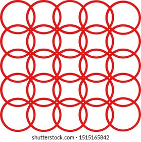 Red ornament. Abstract background. Vector