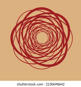 red ornament, flower, pattern on the background