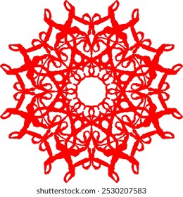 Red ornament picture computer graphic