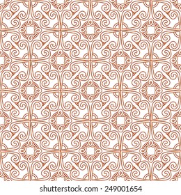 Red ornament, white background. 