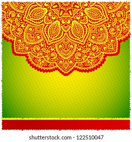 Red ornamental frame