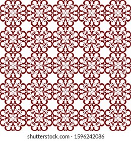 red ornamental repeat pattern.Vector.Seamless print.