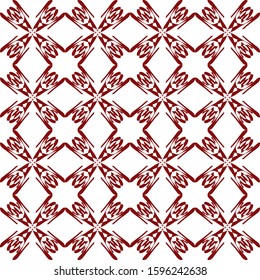 red ornamental repeat pattern.Vector.Seamless print.