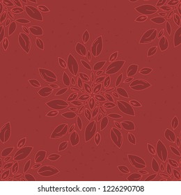 red ornamental seamless pattern. Vintage. floral Ornament. Turkish, Indian motifs. Great for fabric and textile, wallpaper, packaging or any desired idea.doodle.Abstract background, mandala, leaves