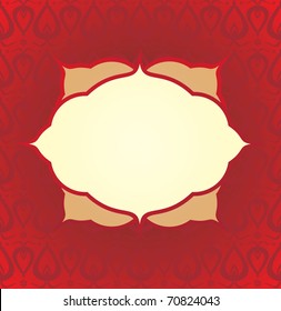 red ornate blank vector