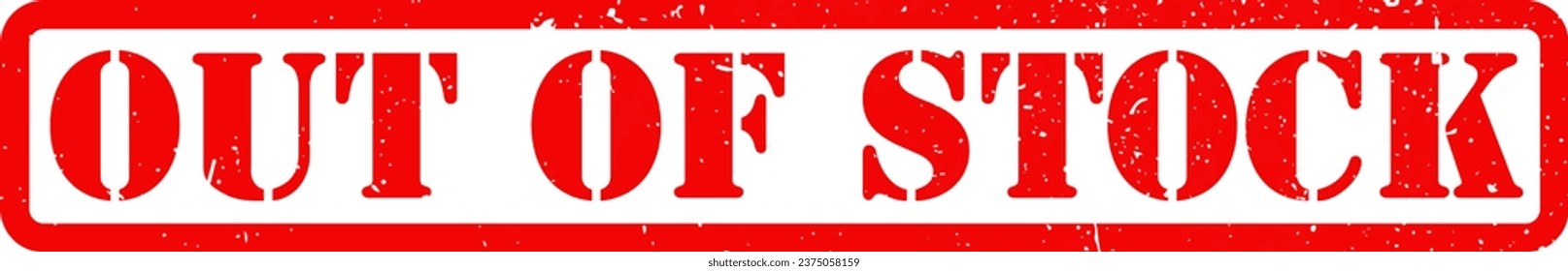 Red Out of Stock Rubber Stamp Grunge Texture Label Badge Sticker Vector EPS PNG Transparent No Background Clip Art Vector EPS PNG 