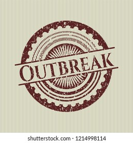 Red Outbreak rubber grunge texture seal