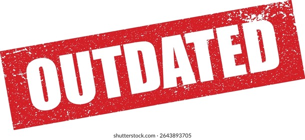 Red Outdated Rubber Stamp Word Text Written in Reverse Grunge Vector in Sharp Border, Transparent Background