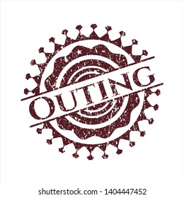 Red Outing distress rubber seal