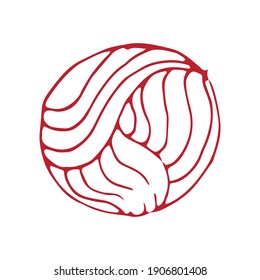 Resumen de arte de gomas de fideos de doodle. vector dibujado a mano. 