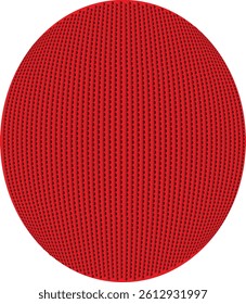 Red Oval Ball with Textured Surface