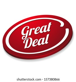 Red Oval Great Deal Button