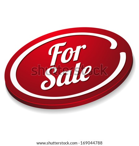 Red oval for sale button