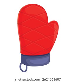 Acinzentado de forno vermelho protegendo as mãos de pratos quentes ao cozinhar