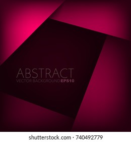 Red overlap paper layer background vector with dark space for text and message design