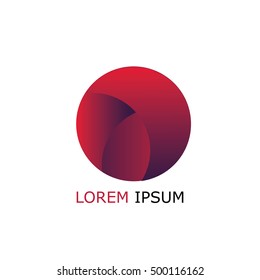 red overlapping circle business logo