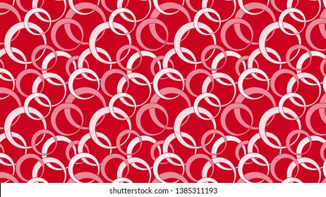 Red Overlapping Circles Geometric Background Pattern Graphic