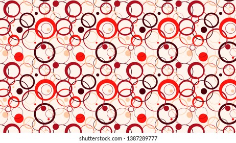 Red Overlapping Circles Pattern Background Illustration