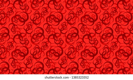 Red Overlapping Circles Pattern Vector
