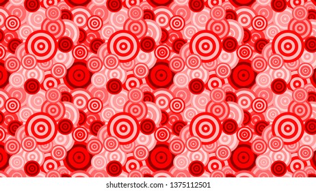 Red  Overlapping Concentric Circles Background Pattern