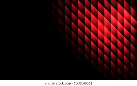Red overlapping triangle Shape on a black background.
