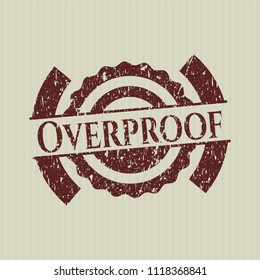 Red Overproof distress grunge seal