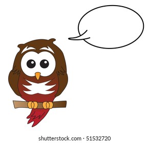 Red owl speaking